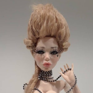 Custom posable Marie Antoinette Art Doll by Moninesfaeries