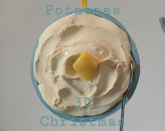 Mashed Potatoes Christmas Ornament