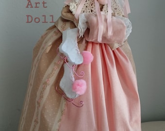 Marie Antoinette Winter to Spring soft doll Art Doll rag doll