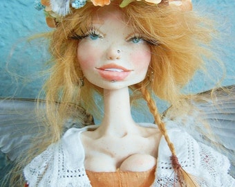 OOAK Posable Art Doll Autumn Wild Fall Fairy Fae  by Moninesfaeries