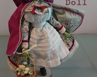 White Pumpkin Doll Fall Art Doll