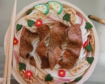 Beef Pho with Tripe Christmas Ornament