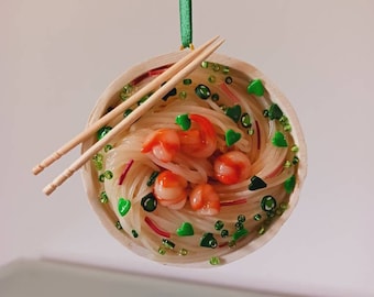 Shrimp Pho Christmas Ornament