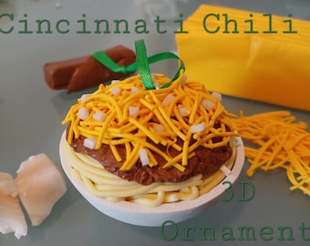Cincinnati Chili Spaghetti 3D Christmas Ornament