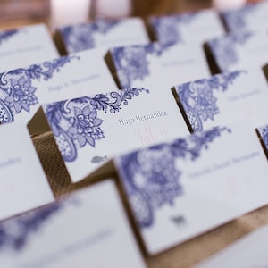 Wedding Place Card or Escort TENT Cards -SAMPLE- Table Assignment Meal Selection / Reception Stationery