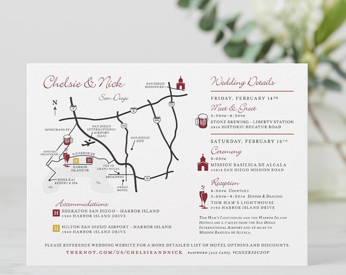 Wedding Map Custom Design / Printable DIY Digital Files / - Etsy