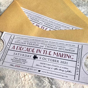 Vintage Invitation Ticket / DIY Printable PDF / Wedding Birthday Anniversary Shower Bat Mitzvah Event
