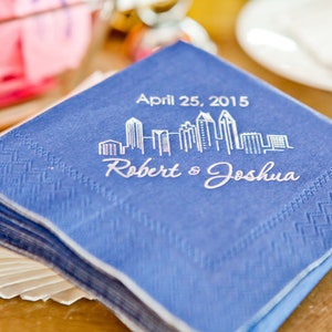 Wedding Stationery Graphic Design / City Skyline / Monogram / Event Logo / Reception Details image 1