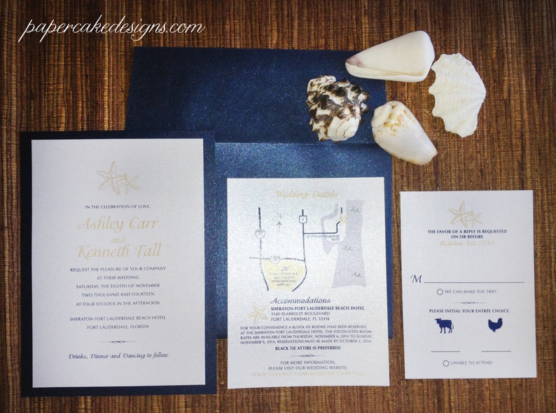 Beach Wedding Invitations / Hawaiian Tropical Custom Designs image 4