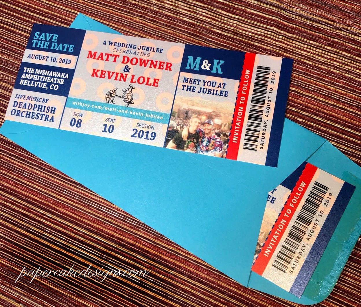 Save the Date Concert Ticket / DIY Printable PDF / Wedding Bat | Etsy