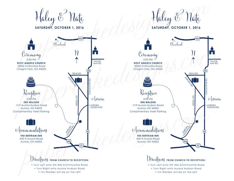 Wedding Map Custom Design / Printable DIY digital files / Welcome Bag Weekend Itinerary / Corporate Business Maps image 9