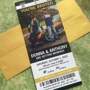 Event Ticket Einladung / DIY Druckbare PDF / Konzert oder Sport / Hochzeit Geburtstag Bridal Shower Bat Mitzvah Party