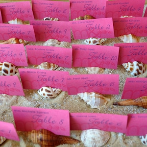 Wedding Seating Cards -SAMPLE- Escort Place FLAT Card or LABELS / Reception Stationery