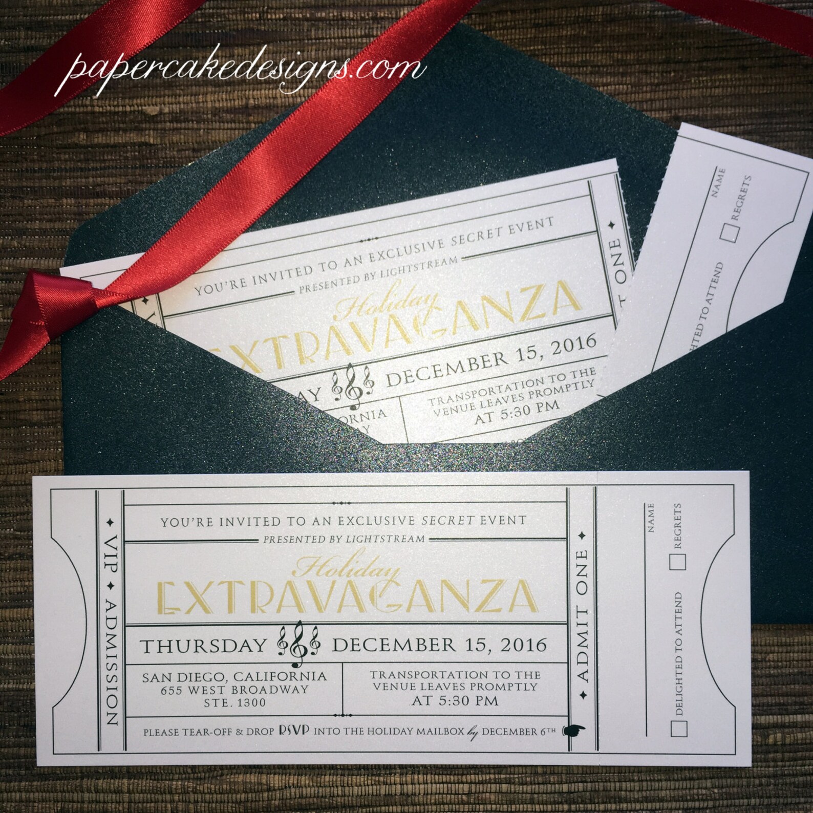 Vintage Movie Ticket Wedding Invitation With RSVP Tearoff Etsy