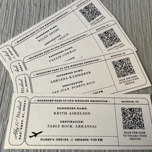 Escort Card Boarding Pass Ticket / DIY Printable Interactive PDF / Travel Airplane or Train Wedding Reception