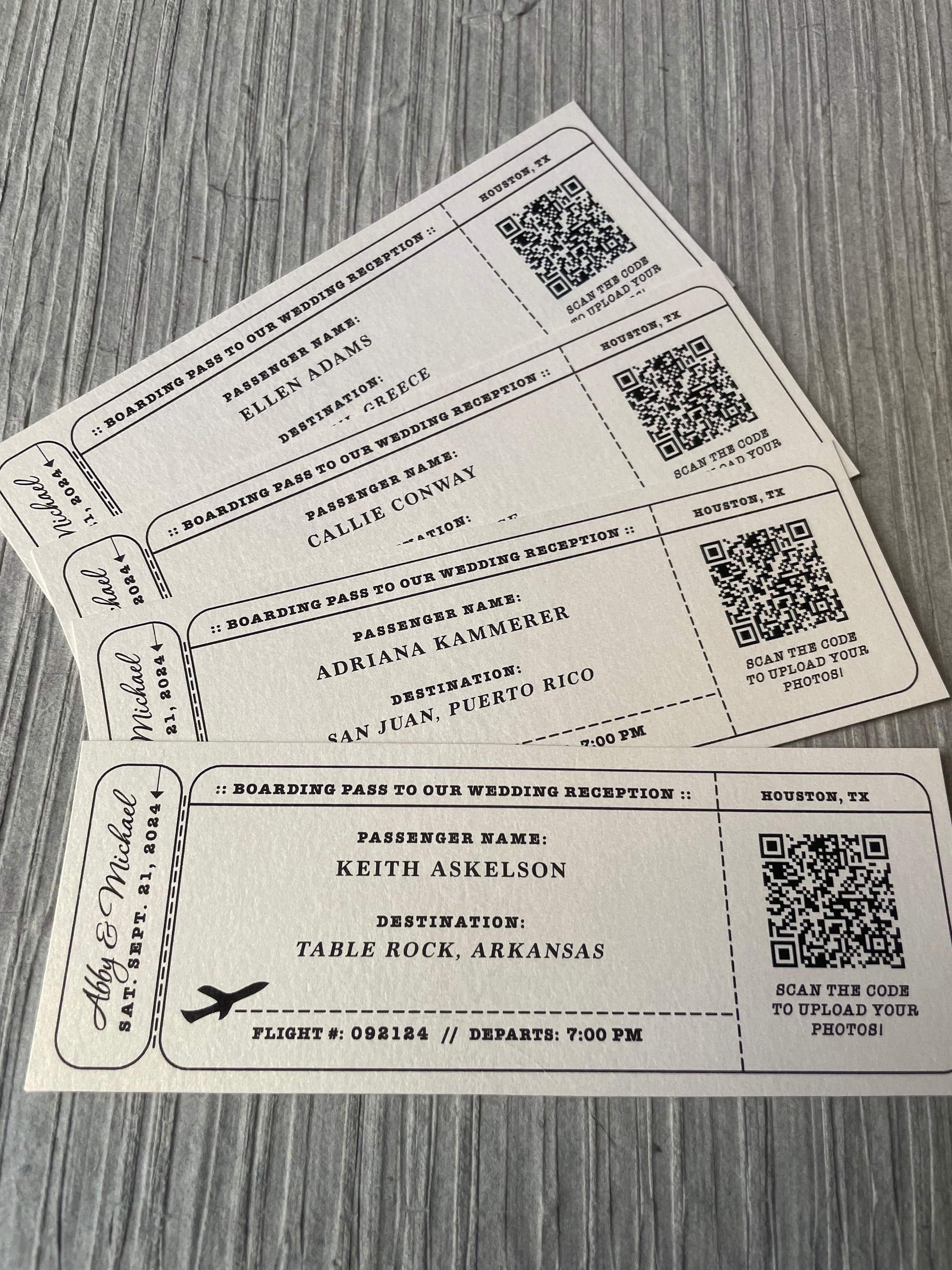 ソンチャン BOARDING PASS トレカ Travel Wedding Escort Cards, Boarding Pass Ticket (DIY Printable