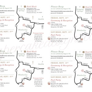 Wedding Map Custom Design / Printable DIY digital files / Welcome Bag Weekend Itinerary / Corporate Business Maps image 10