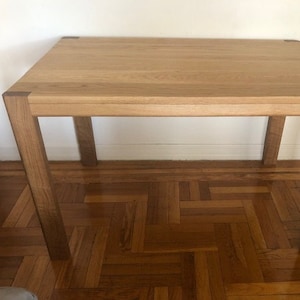 Solid White Oak Hardwood Parsons Kitchen Table