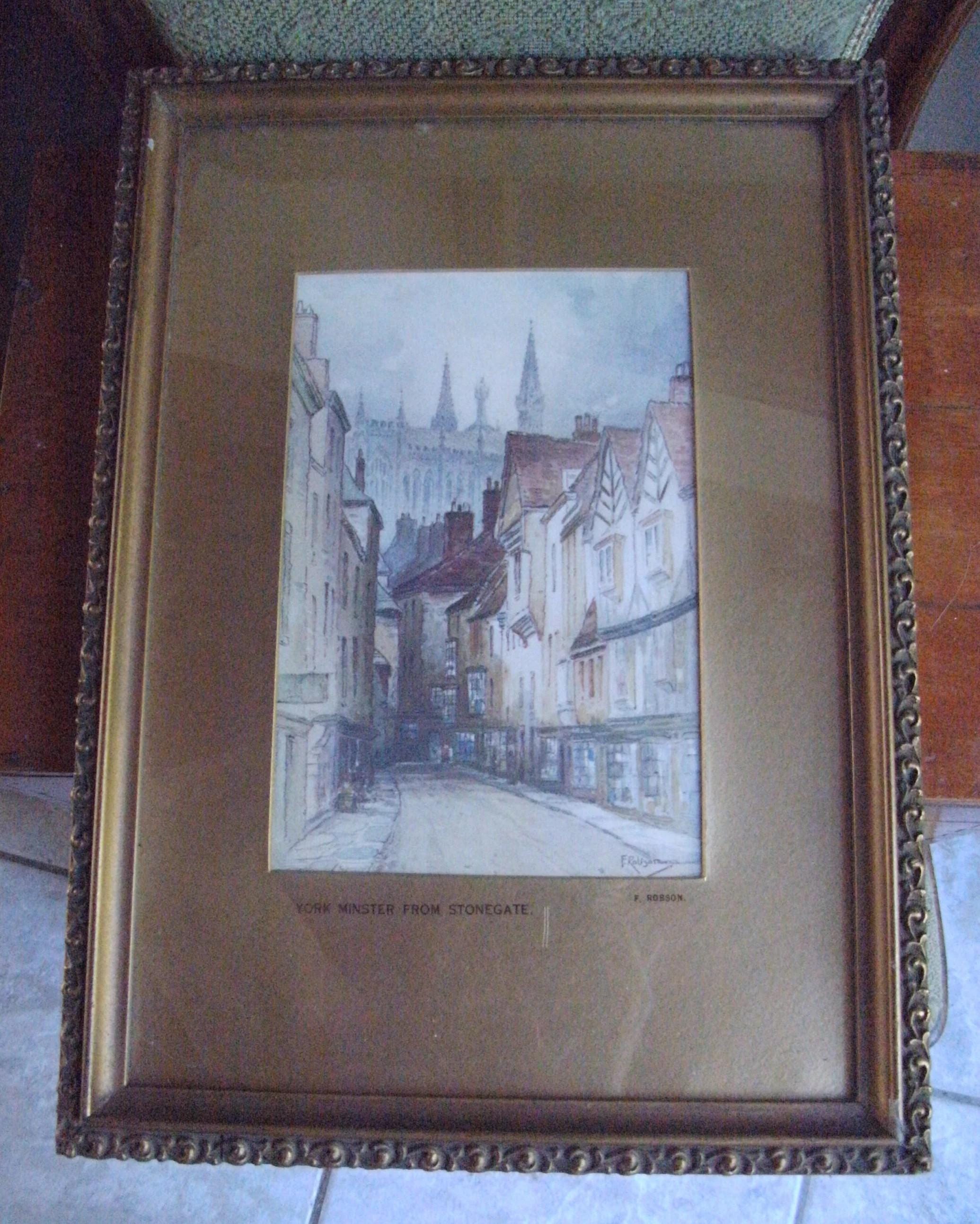 1920s/30s Stunning Orig.vtg.framed Glass-fronted Coloured Etching Print ...