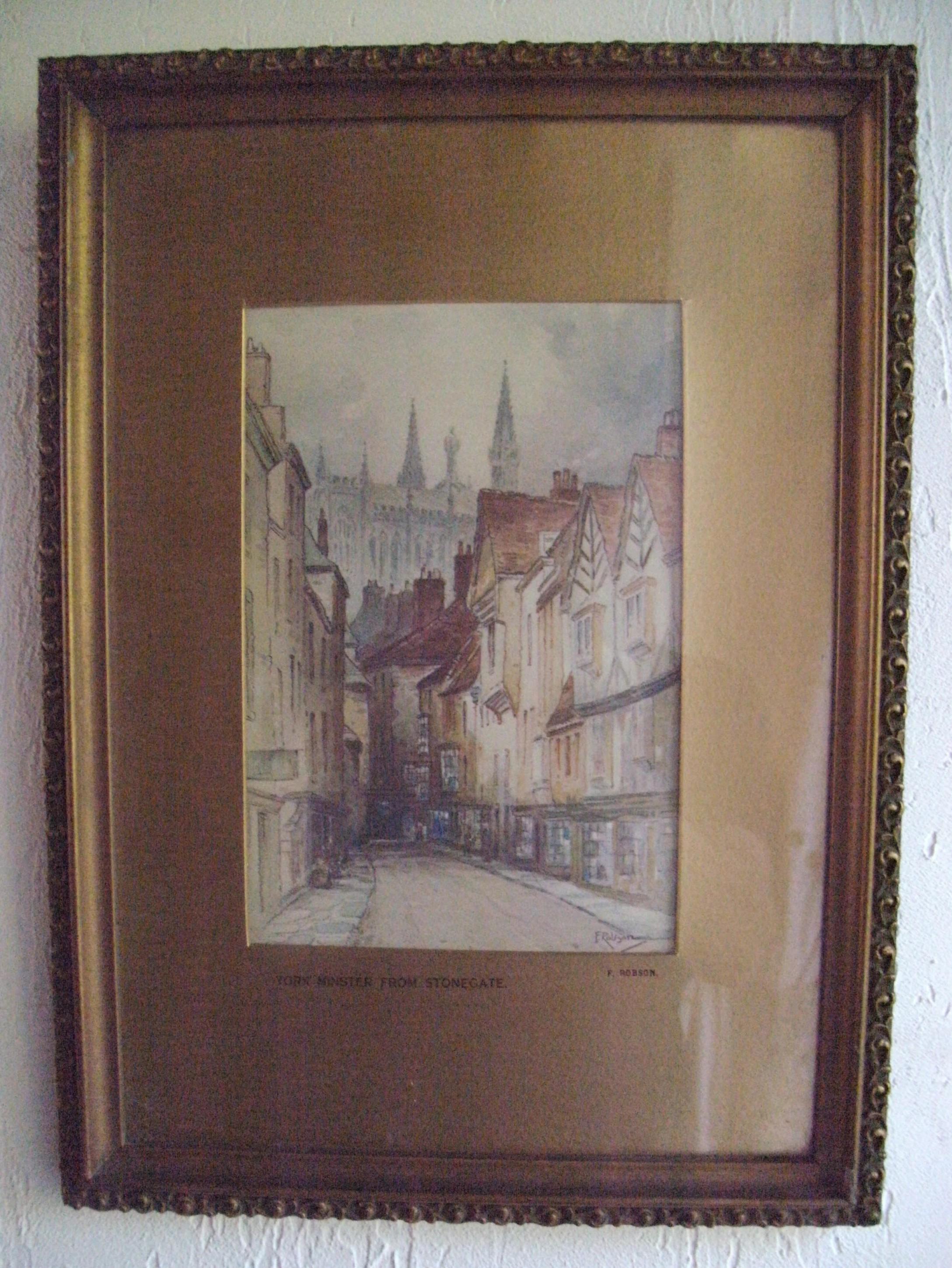 1920s/30s Stunning Orig.vtg.framed Glass-fronted Coloured Etching Print ...