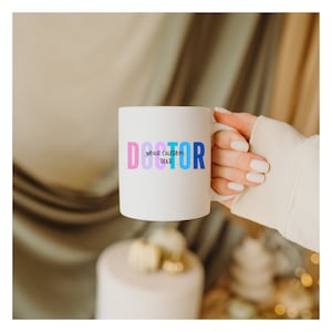 Custom Dr Coffee Mug • Gift for Doctor • Medical School Graduation Gift • Personalized Dr Mug • Physician, 11 Oz, 15 Oz.