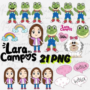 Rana René Lara campos 21 PNG clipart, aquarelle téléchargement numérique rana Rhenne, impression numérique clip art canción infantil