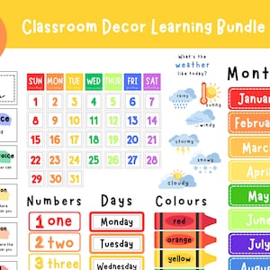 Flash Karten für das Klassenzimmer, wesentliche visuelle Hilfsmittel zum Lernen, digitaler Download, Verwendung zu Hause und im Klassenzimmer