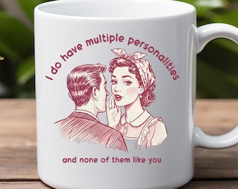 Snarky Quote Coffee Mug: Retro Style Sarcastic Humor Gift