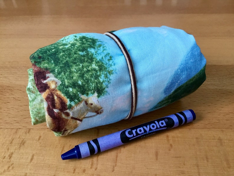 Cowboy TIGHT /'N/' TIDY Tote Reusable Shopping Bag Eco bag Cattle roping Wild West Tote Bag Covered wagon Compact folding market bag