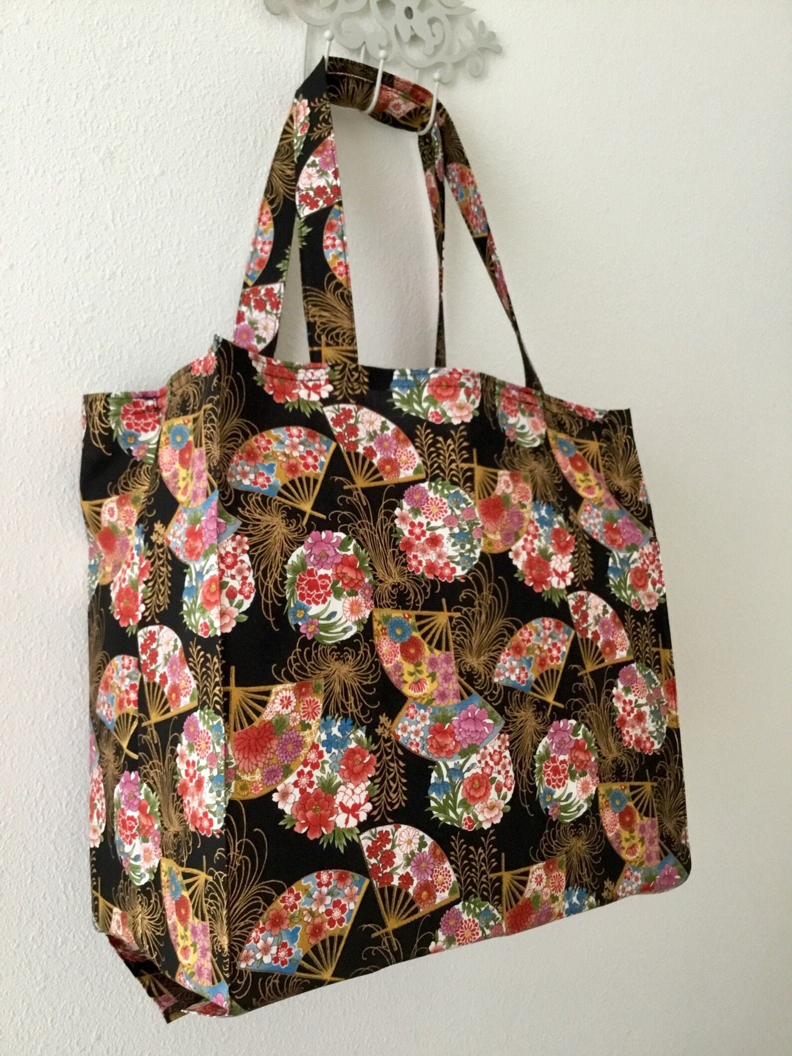 Japanese Tote Bag Golden Fans TIGHT 'N' TIDY Tote Etsy