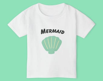 Mermaid Toddler T-shirt: Magical Sea Shell Kids Tee
