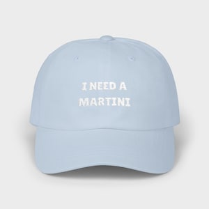 Martini Classic Dad Cap, Funny Baseball Hat, Cocktail Lover Gift, Retro Ball Cap, Vintage Trucker Cap