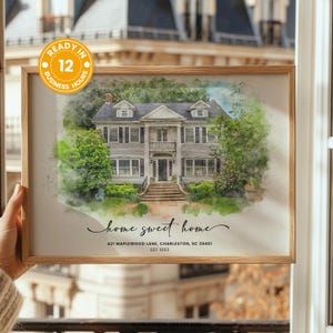 Realtor Closing Gift I Personalized Gift for Clients I Custom House Portrait I Custom Sketch Portrait I Realtor Gift Buyer or Sellers