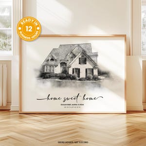 Realtor Closing Gift I Personalized Gift for Clients I Custom House Portrait I Custom Sketch Portrait I Realtor Gift Buyer or Sellers