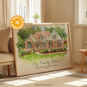 Realtor Closing Gift I Personalized Gift for Clients I Custom House Portrait I Custom Sketch Portrait I Realtor Gift Buyer or Sellers