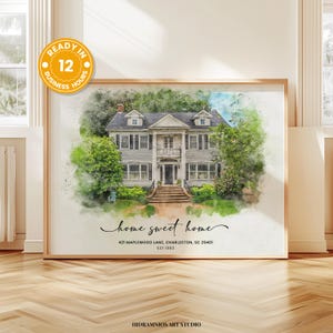 Realtor Closing Gift I Personalized Gift for Clients I Custom House Portrait I Custom Sketch Portrait I Realtor Gift Buyer or Sellers