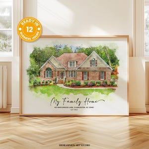 Realtor Closing Gift I Personalized Gift for Clients I Custom House Portrait I Custom Sketch Portrait I Realtor Gift Buyer or Sellers