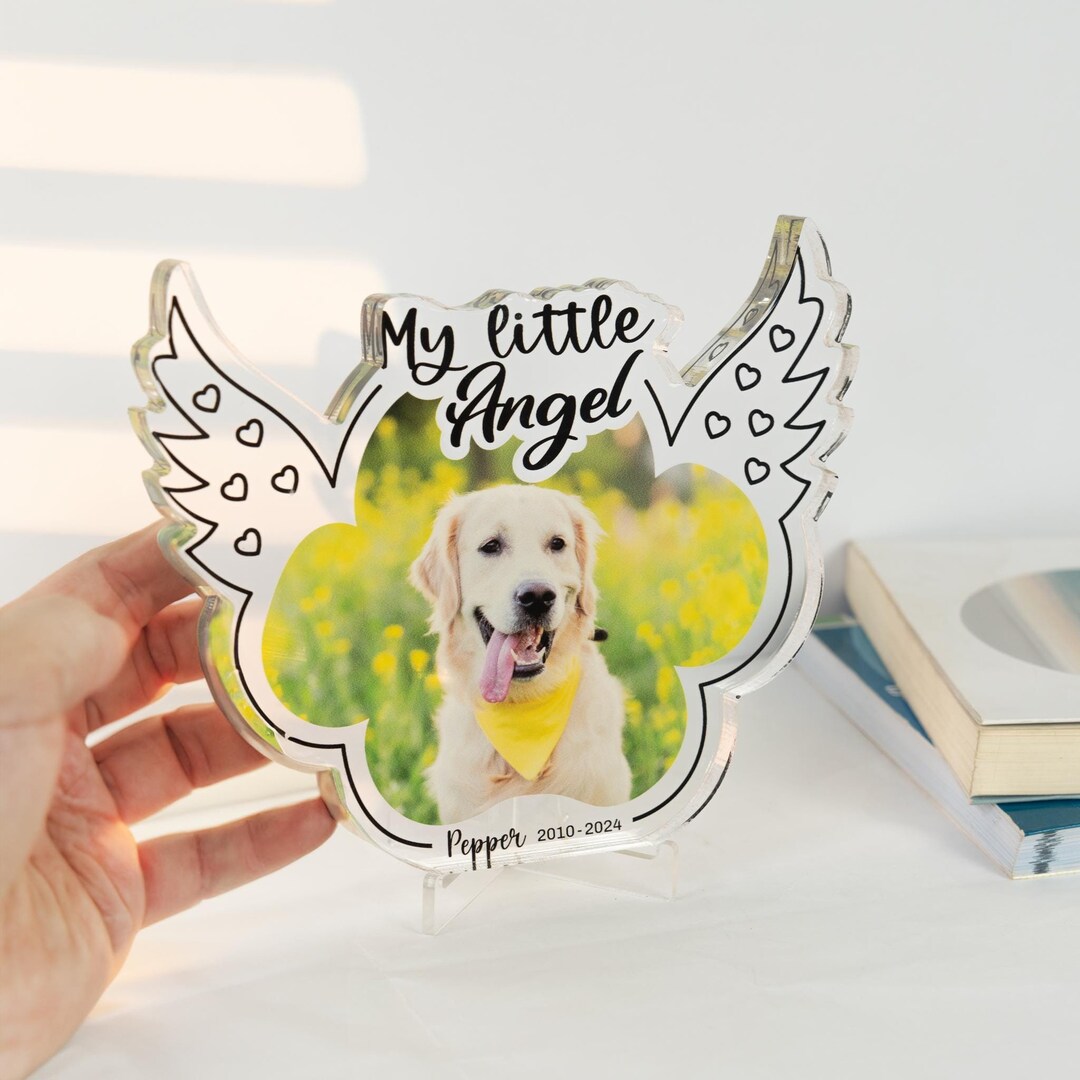 Personalized Memorial Acrylic Plaque - Gift Idea For Pet Lovers - Upload Pet Photo