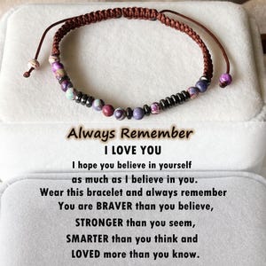 Bransoletka z kodem Morse'a Always Remember I Love You, Bransoletka siły, Prezent motywacyjny, Prezent urodzinowy, Prezent świąteczny dla niej, Prezent od taty i mamy