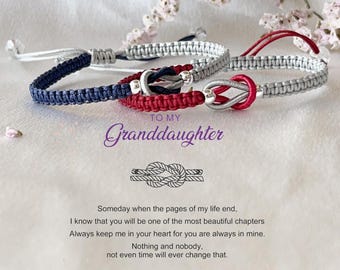 Grandma Granddaughter Knot Bracelet – Adjustable, Sentimental Gift