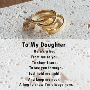 Sterling Silber Hug Ring - einstellbare Tochter Geschenk