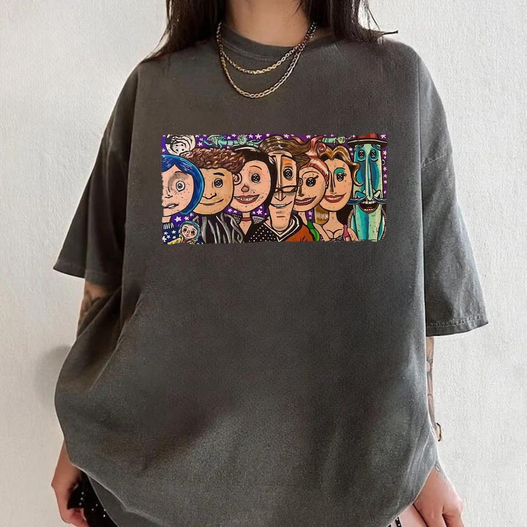 Retro Coraline Art Comfort Colors Shirt, Halloween Coraline Shirt