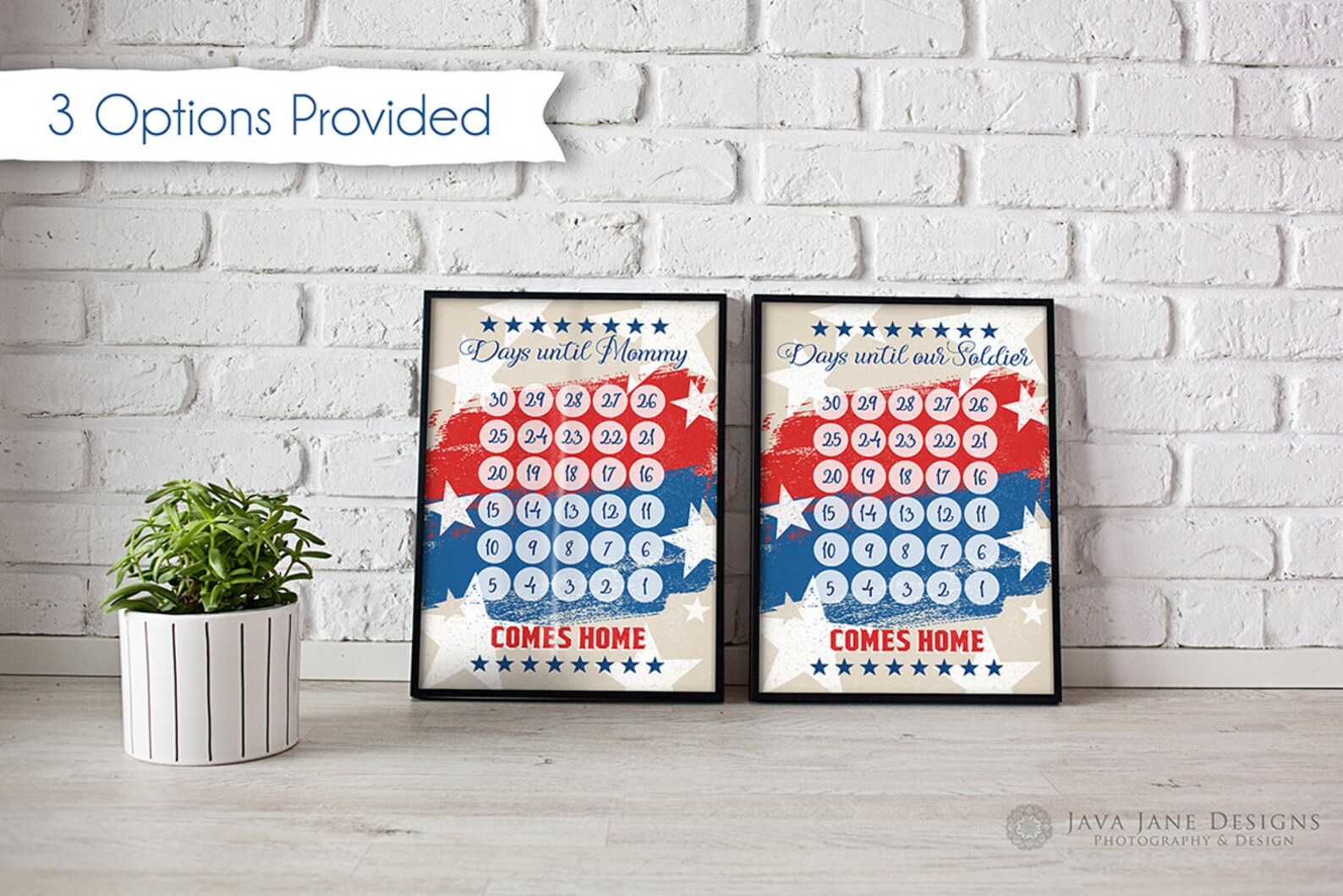 Printable Deployment Countdown Calendar 30 Days Until Daddy Etsy