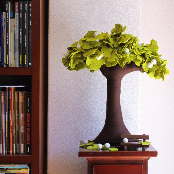 Ginkgo Biloba - Felt Tree. Home Decor.