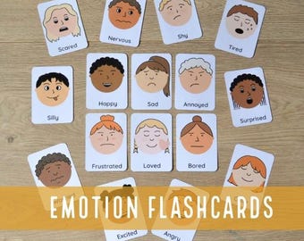 Emotions Lesezeichen: Gefühle für die Vorschule, Montessori Lernen (Digitaler Download)