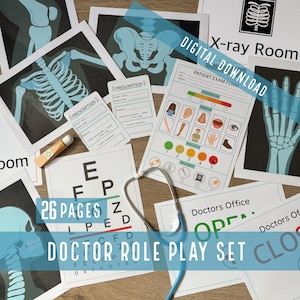 Printable Doctor Role Play Set: X-Ray & Clinic (Digital Download)