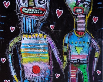 Large original wall art abstract painting on canvas