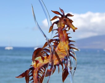 Leafy Sea Dragon glass sculpture