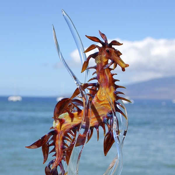 Leafy Sea Dragon glass sculpture