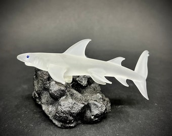 Reef shark glass sculpture